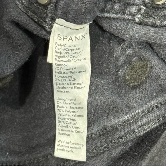 Spanx Black Denim Leggings Jeggings Size Medium - Picture 6 of 8